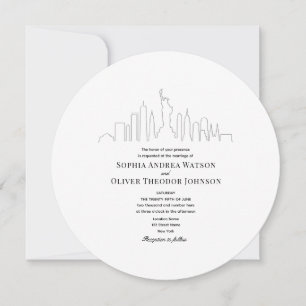 Invitación de código QR única para boda en Nueva Y