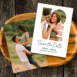Invitación de Colaje de Fotos Moderno para Guardar