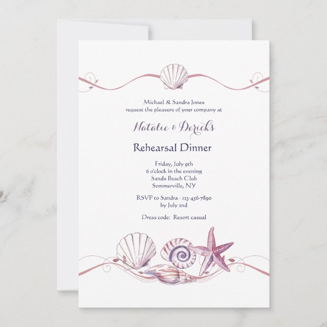 Invitación de Colección de Conchas (Anverso)