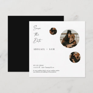 Invitación de collage de fotos cuadradas para guar