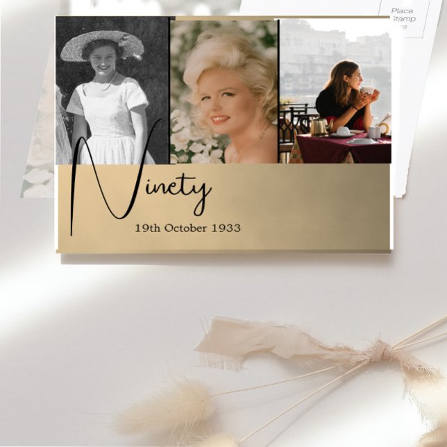 Invitación de collage de fotos de cumpleaños númer (Subido por el creador)