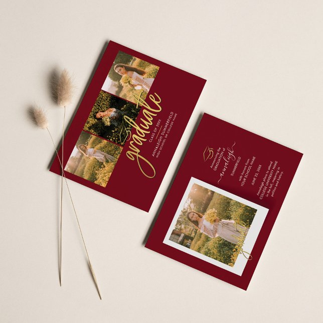 Invitación de Collage de fotos de graduación 2025 (Subido por el creador)