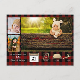 Invitación de Collage de fotos de Lumberjack BABY 