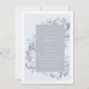 Invitación de color de agua romance