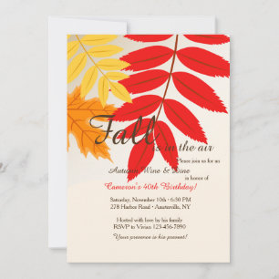 Invitación de colores de otoño