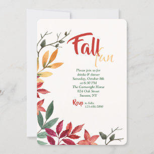 Invitación de colores del otoño