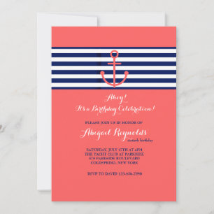 Invitación de colores náuticos