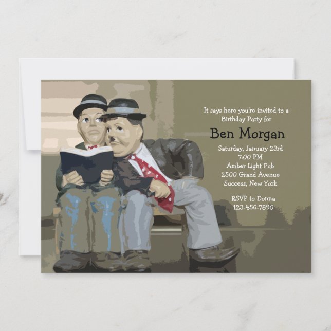 Invitación de comediantes favoritos (Anverso)