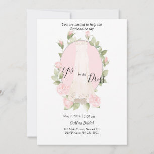 Invitación de Compra de Vestido de Rosas Delicadas