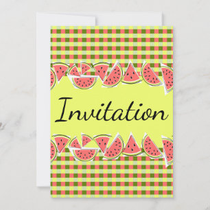 Invitación de comprobación de sandía vertical