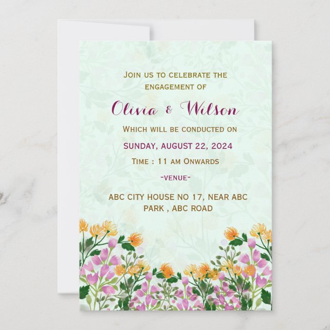 Invitación de compromiso (Anverso)