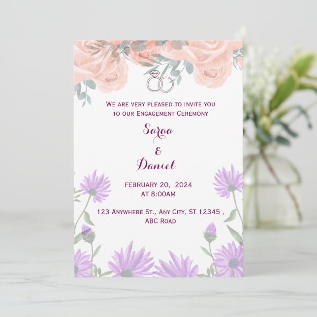 Invitación de compromiso (Anverso de pie)