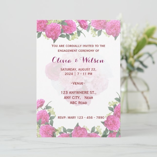 Invitación de compromiso (Anverso de pie)