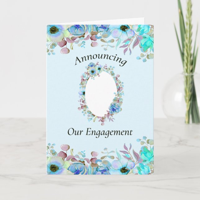 Invitación de compromiso, agregue su foto (Anverso)