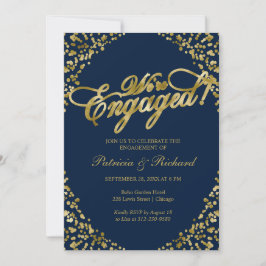 Invitación de compromiso 'Blue We're Engaged'