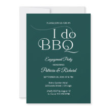Invitación de compromiso Chic I DO BBQ