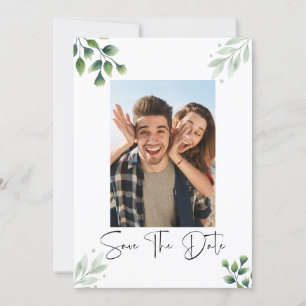 Invitación de compromiso con foto de vegetación