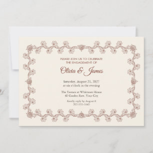 Invitación de compromiso de Acanthus Rinceau