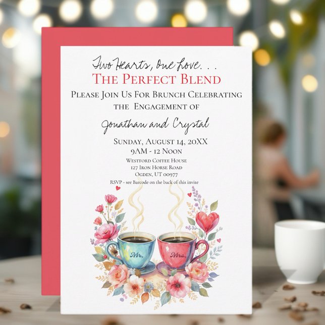 Invitación de compromiso de acuarela (Instant download available!)