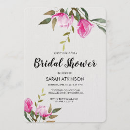 Invitación de compromiso de acuarela floral de Mag