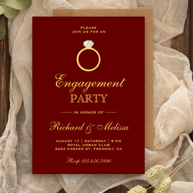 Invitación de compromiso de anillo de diamante de  (Subido por el creador)
