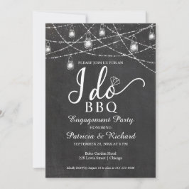 Invitación de compromiso de barbacoa rústica en ti