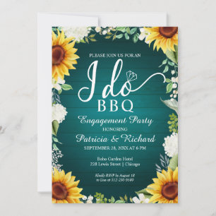 Invitación de compromiso de barbacoa rústica 'Lo h