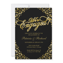 Invitación de compromiso de Black We're Engaged