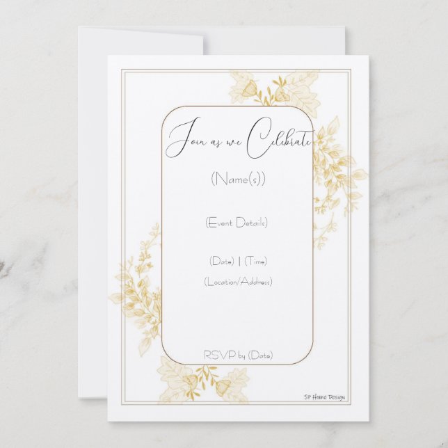 Invitación de Compromiso de Boda (Anverso)
