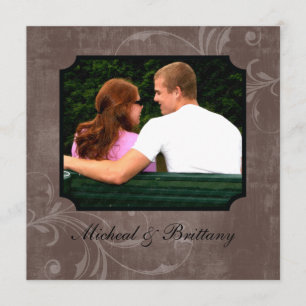 Invitación de compromiso de Boda con acento de cac