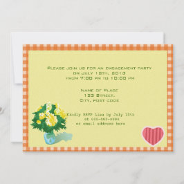 Invitación de compromiso de boda de estilo de país