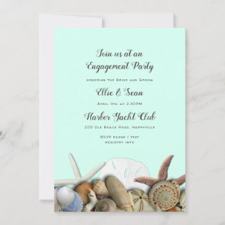 Invitación de compromiso de borde de Mareas Mint G