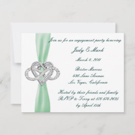 Invitación de compromiso de corazón de infinito ve