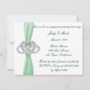 Invitación de compromiso de corazón de infinito ve