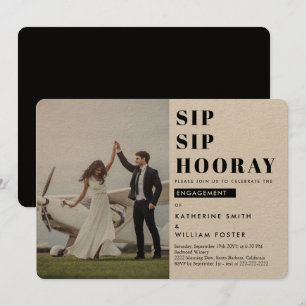 Invitación de compromiso de fiesta con foto Sip Si