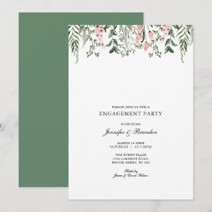 Invitación de compromiso de fiesta floral en acuar