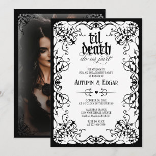 Invitación de compromiso de fiesta Foto Gótico Has