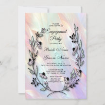 Invitación de Compromiso de Flor Mínima