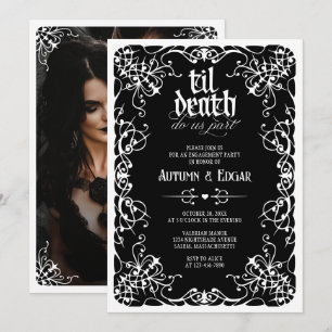 Invitación de compromiso de foto hasta la muerte g