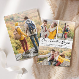 Invitación de compromiso de fotografía de Adventur