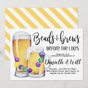 Invitación de Compromiso de Mardi Gras