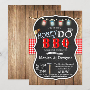 Invitación de compromiso de pareja Honey Do BBQ