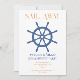 Invitación de compromiso de playa náutica Sail Awa