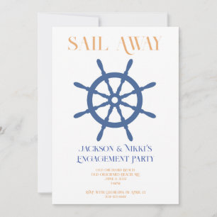 Invitación de compromiso de playa náutica Sail Awa