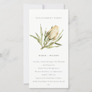 Invitación de compromiso floral acuático nativo de