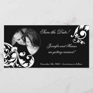 invitación de compromiso floral blanca 4x8