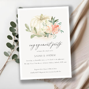 Invitación de compromiso floral de Rubor de calaba