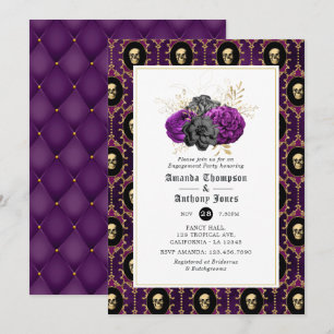Invitación de compromiso Floral Gótico