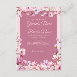 Invitación de compromiso floral romántica