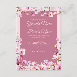 Invitación de compromiso floral romántica